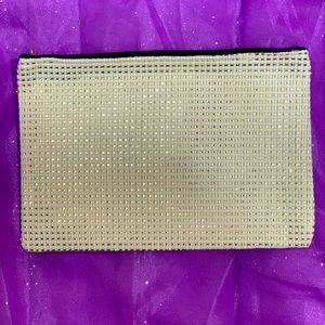 BRAND NEW White and Gold Cosmetic Bag